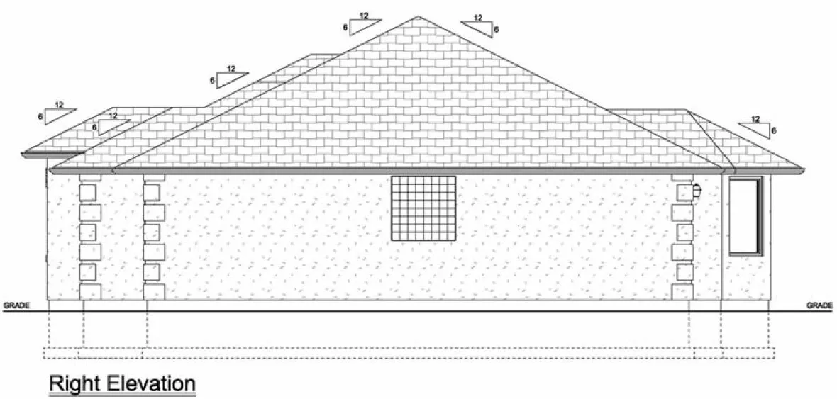 Right Elevation for House Plan #201170