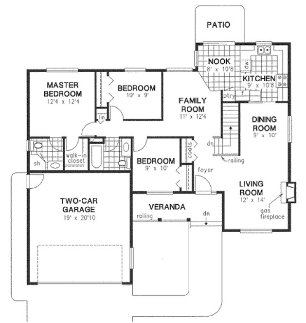 Main Floor Plan for House Plan #136213