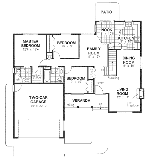 Main Floor Plan for House Plan #136213