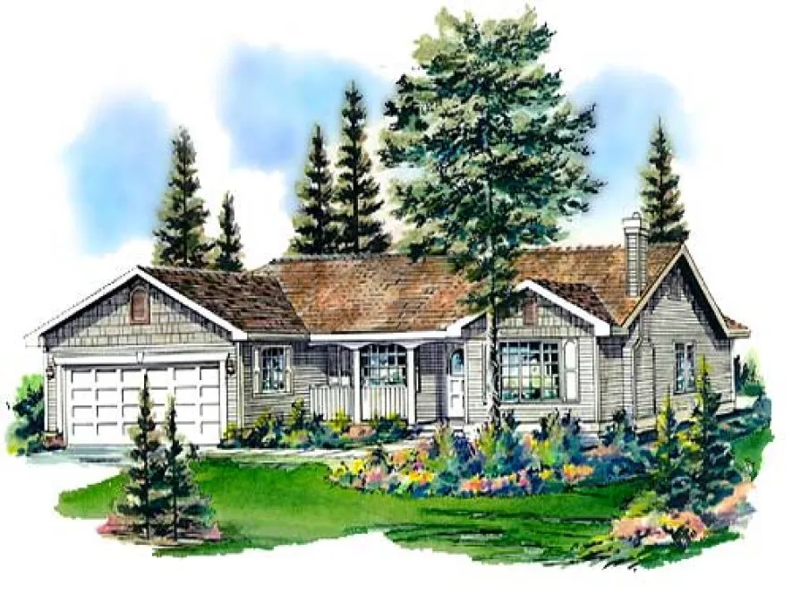 Full Rendering for House Plan #136213