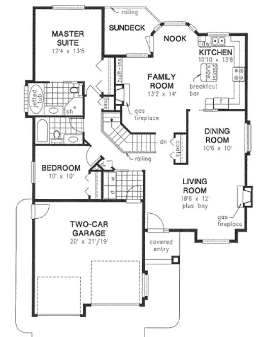 Main Floor Plan for House Plan #133313