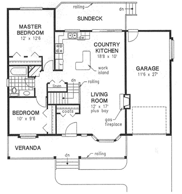 Main Floor Plan for House Plan #133713