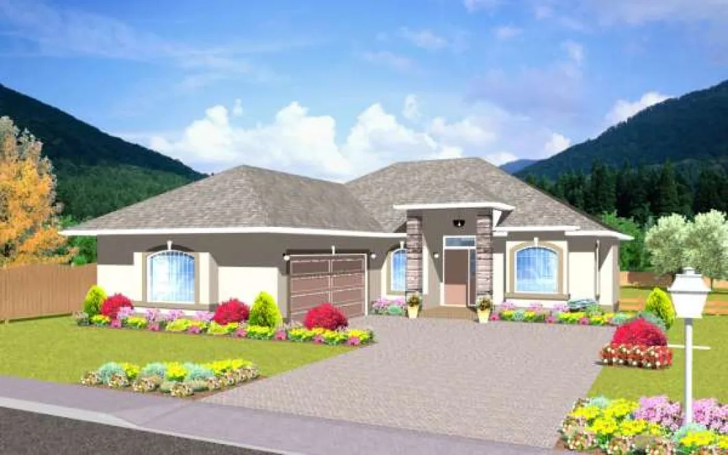 Full Rendering for House Plan #205002