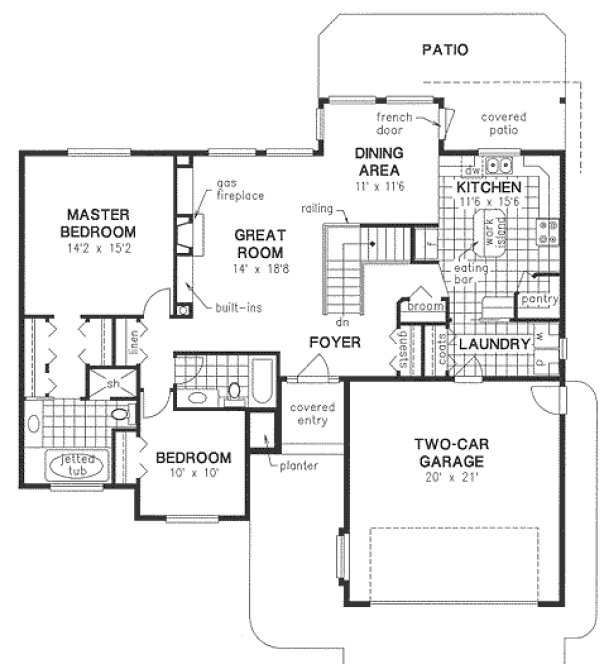 Main Floor Plan for House Plan #131024