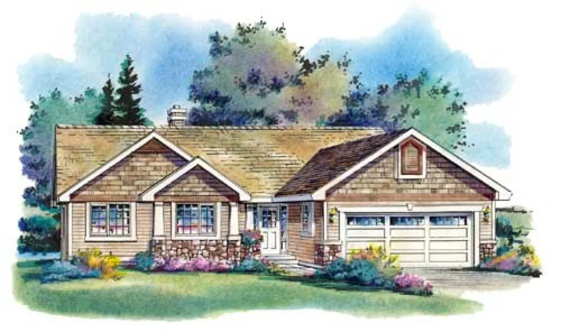 Full Rendering for House Plan #131024