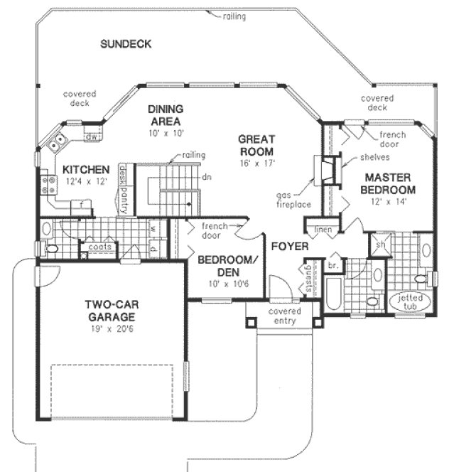 Main Floor Plan for House Plan #137024