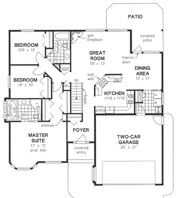 Main Floor Plan for House Plan #131124