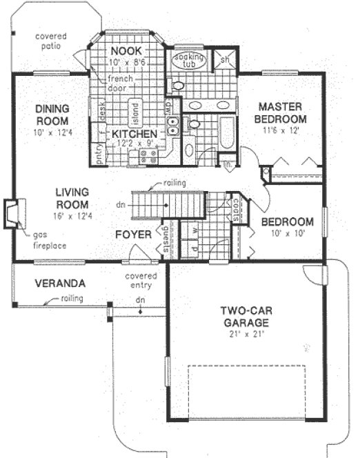 Main Floor Plan for House Plan #135124