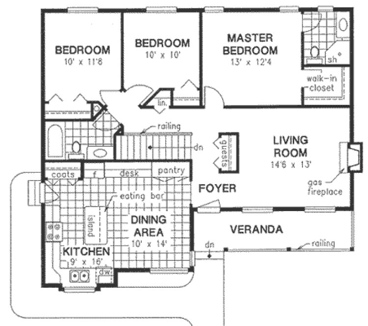 Main Floor Plan for House Plan #137124