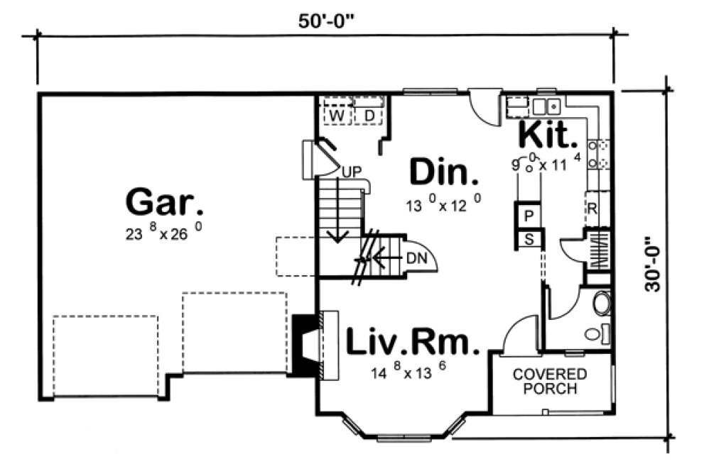 Main Floor Plan for House Plan #702731