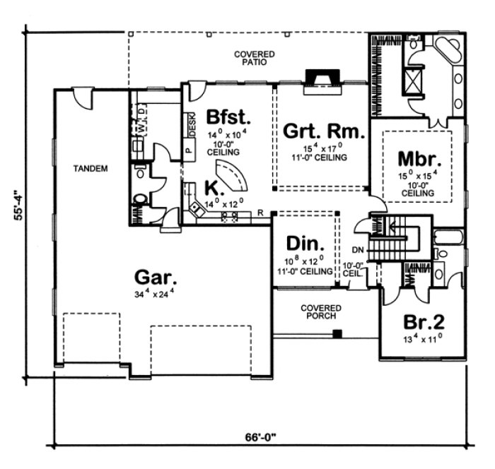 Main Floor Plan for House Plan #700381