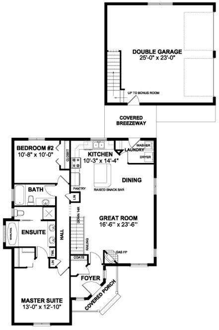 Main Floor Plan for House Plan #201616