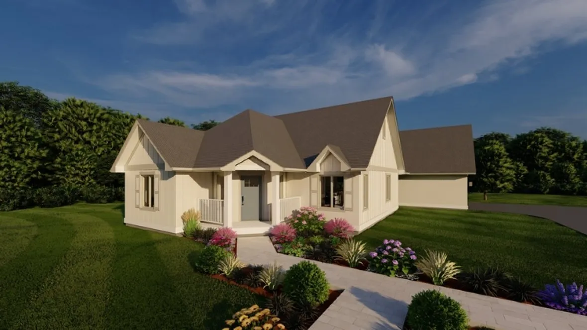 Full Rendering for House Plan #201616