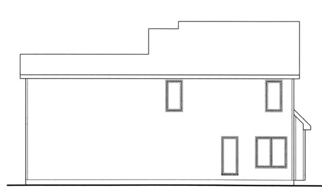 Rear Elevation for House Plan #708852