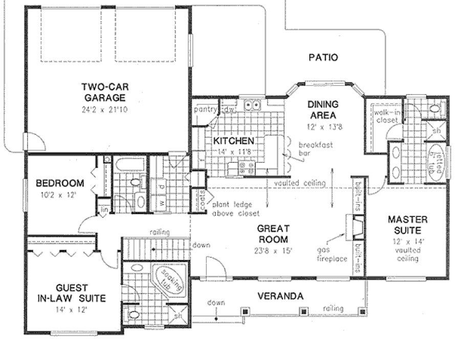 Main Floor Plan for House Plan #131254