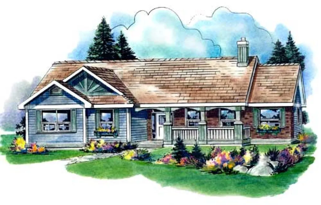 Full Rendering for House Plan #131254