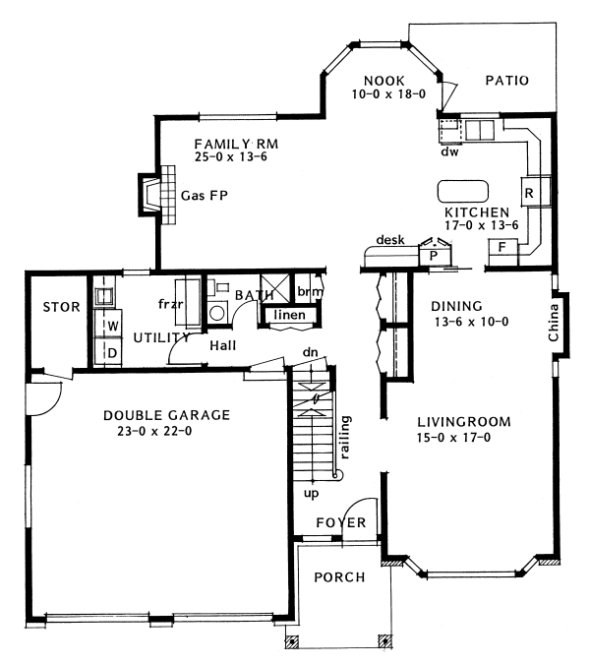 Main Floor Plan for House Plan #224204