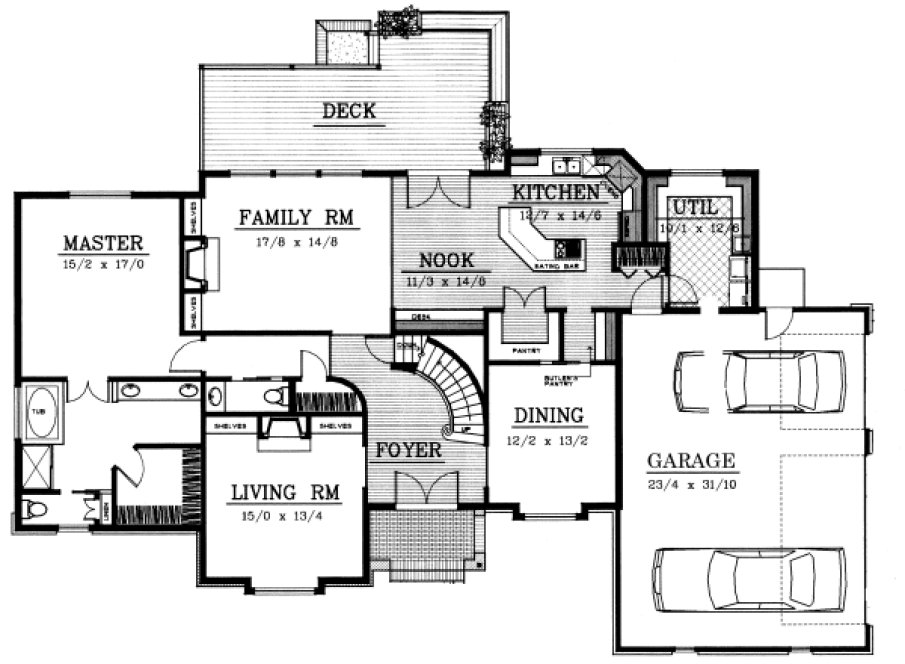 Main Floor Plan for House Plan #236027