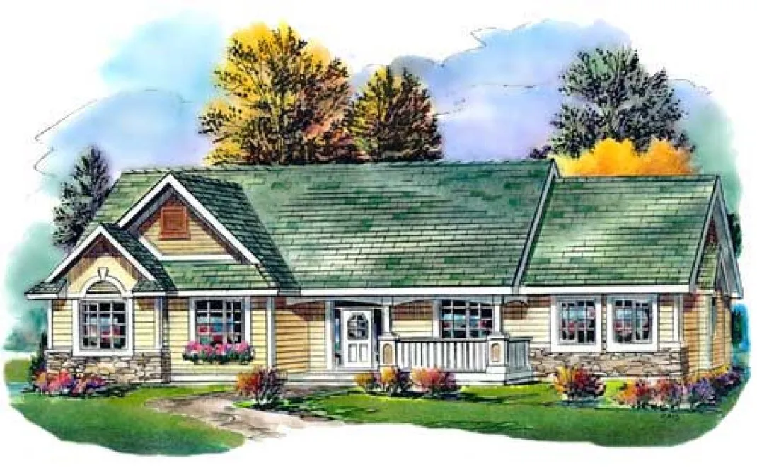 Full Rendering for House Plan #134254