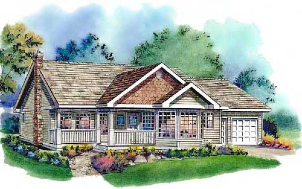Full Rendering for House Plan #136354