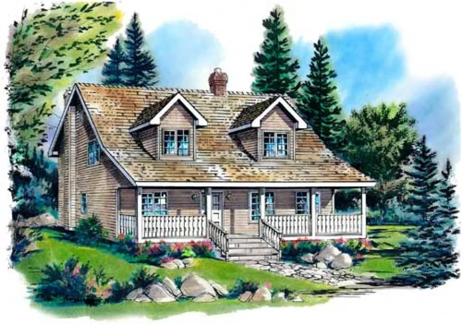 Full Rendering for House Plan #130239