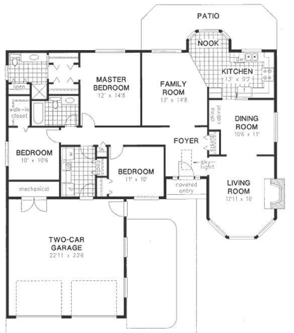 Main Floor Plan for House Plan #131598