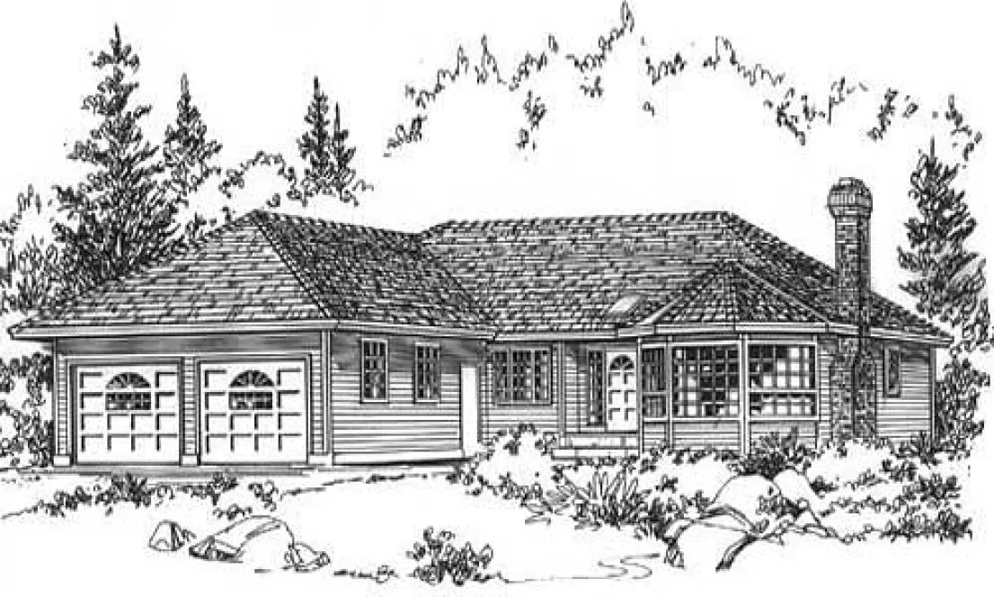 Full Rendering for House Plan #131598