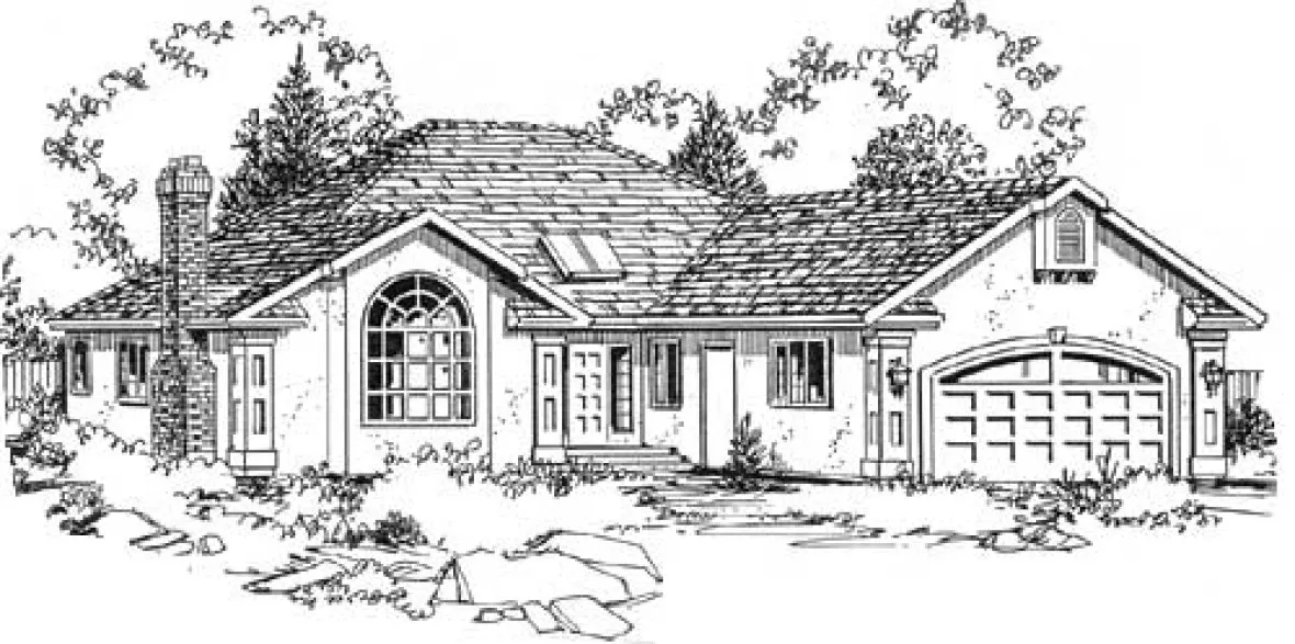 Full Rendering for House Plan #132598