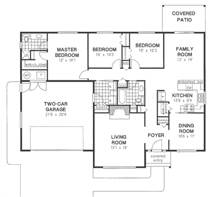 Main Floor Plan for House Plan #133598