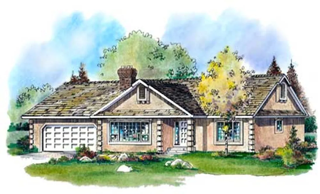 Full Rendering for House Plan #133598