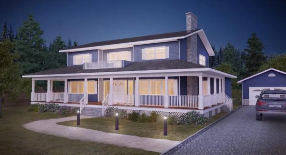 Full Rendering for House Plan #222150