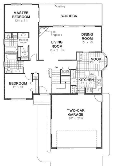Main Floor Plan for House Plan #131209