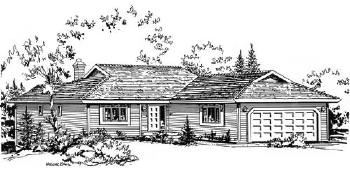 Full Rendering for House Plan #131209