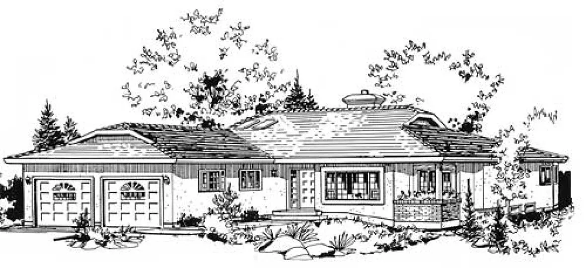 Full Rendering for House Plan #132509