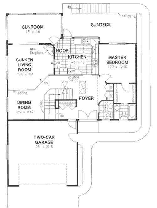 Main Floor Plan for House Plan #134509