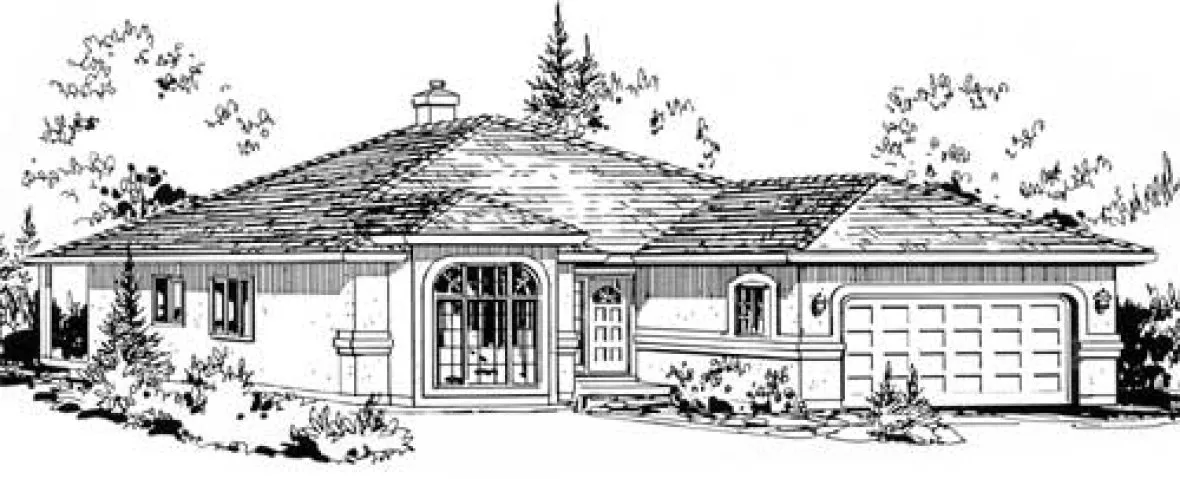 Full Rendering for House Plan #135509