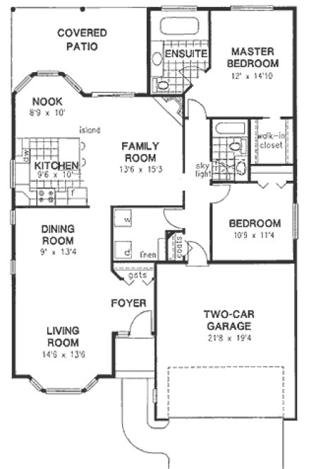 Main Floor Plan for House Plan #136509