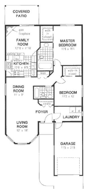 Main Floor Plan for House Plan #137509