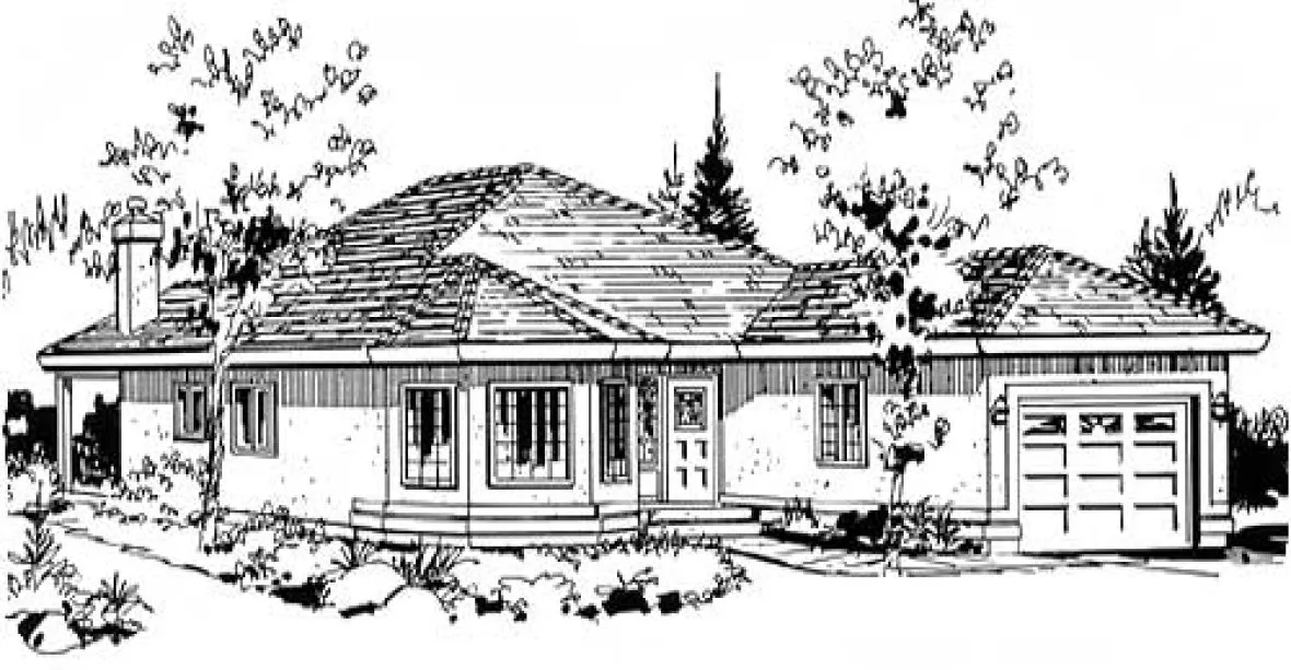 Full Rendering for House Plan #137509