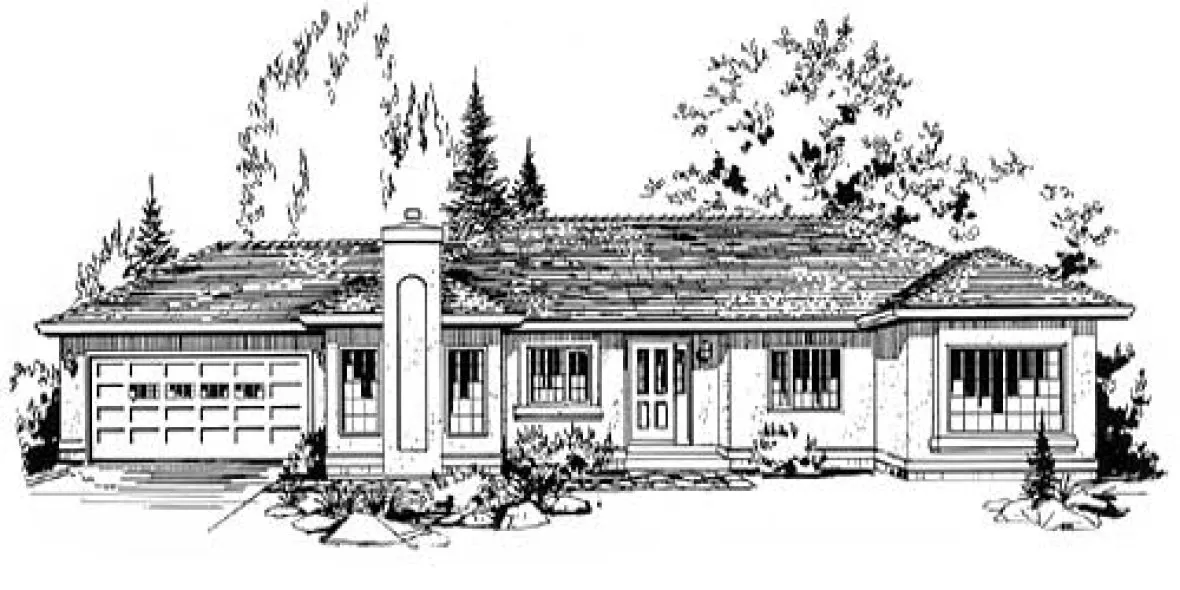 Full Rendering for House Plan #130609