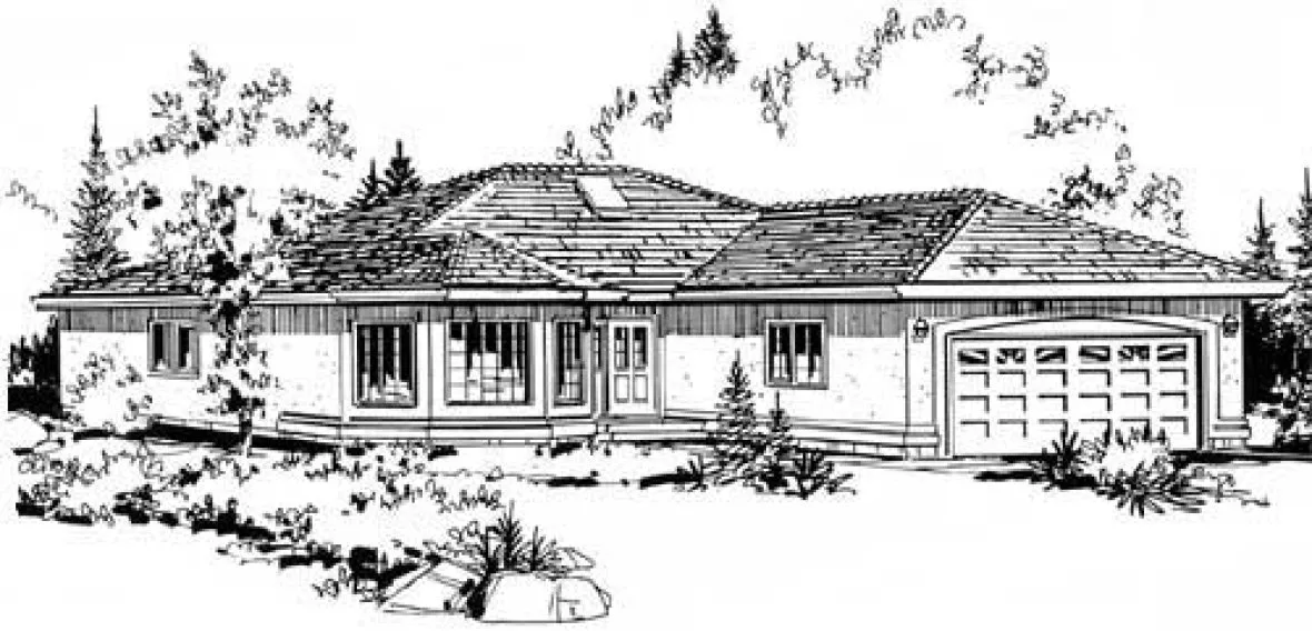 Full Rendering for House Plan #132609