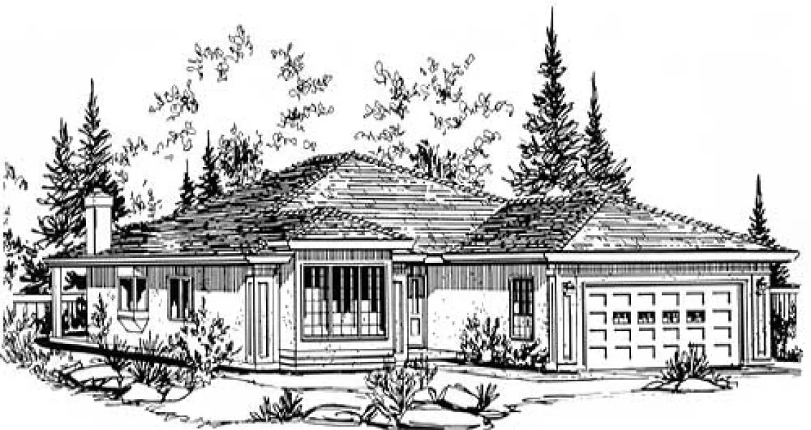 Full Rendering for House Plan #133609