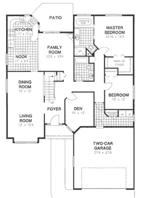 Main Floor Plan for House Plan #134609