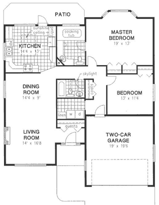 Main Floor Plan for House Plan #132709