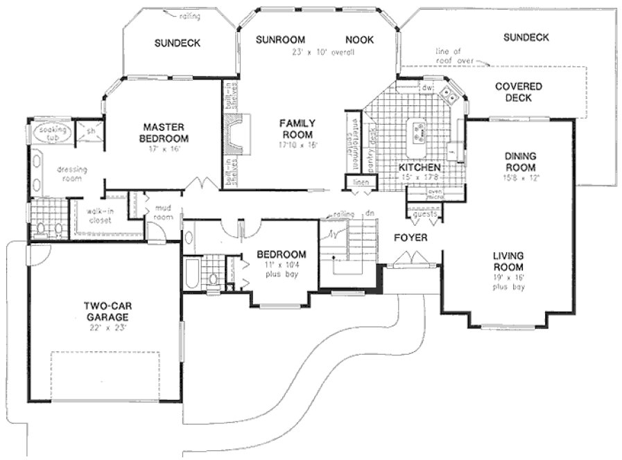 Main Floor Plan for House Plan #136709