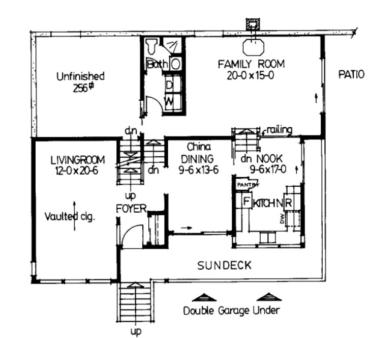 Main Floor Plan for House Plan #201020