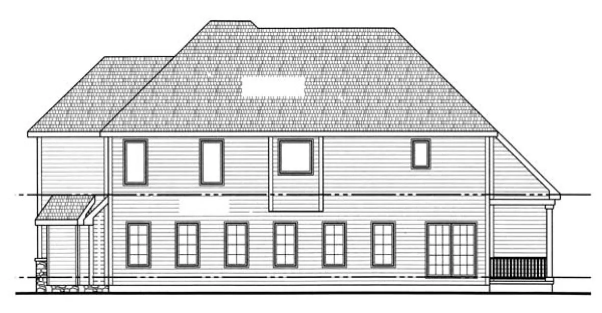 Rear Elevation for House Plan #700123