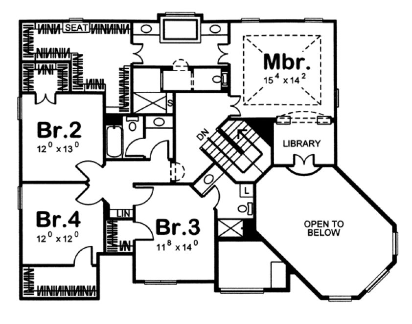 Second Floor Plan for House Plan #700123