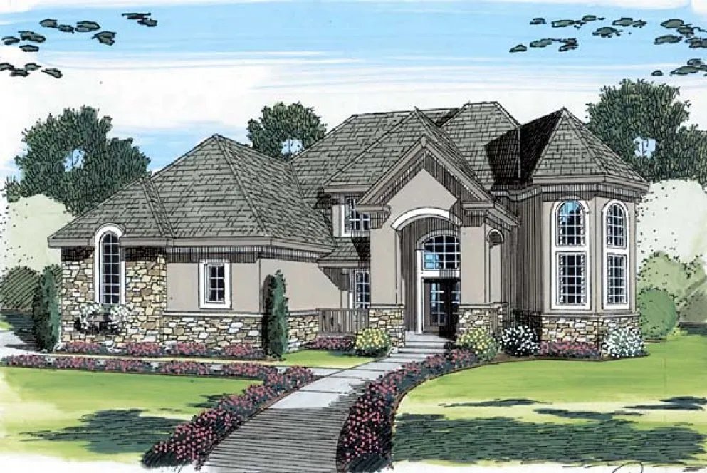 Full Rendering for House Plan #700123