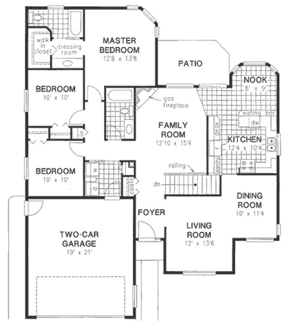 Main Floor Plan for House Plan #139019